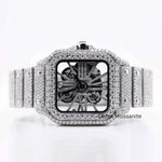 Load image into Gallery viewer, Front View of Moissanite Skeleton Watch