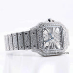 Load image into Gallery viewer, Side Angle of Moissanite Skeleton Watch