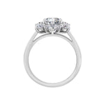 Load image into Gallery viewer, 1.70 Carat Moissanite Floral Engagement Ring In White Gold