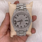 Load image into Gallery viewer, Front View Of Moissanite Presidential Watch For Men | 41 MM