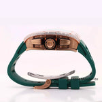 Load image into Gallery viewer, Side Angle of Moissanite Watch with Rubber Strap