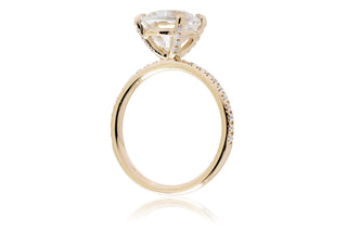 2 Ct Oval Moissanite Ring with Accent in White Gold
