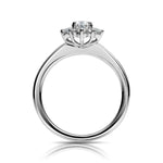 Load image into Gallery viewer, 1.80 Carat Oval Shape Moissanite Floral Engagement Ring In White Gold