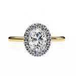Load image into Gallery viewer, oval cut halo ring