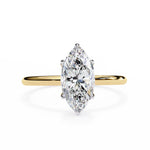 Load image into Gallery viewer, 1 Carat Marquise Cut Moissanite Engagement Ring in Rose Gold
