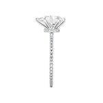 Load image into Gallery viewer, 1.60 Carat Pear Cut Hidden Halo Moissanite Ring In White Gold With Accent