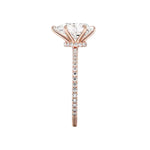 Load image into Gallery viewer, 1.60 Carat Pear Cut Hidden Halo Moissanite Ring In White Gold With Accent