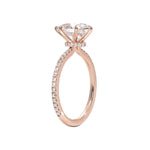Load image into Gallery viewer, 1.60 Carat Pear Cut Hidden Halo Moissanite Ring In White Gold With Accent
