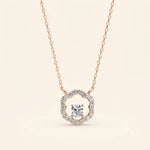 Load image into Gallery viewer, Front View Of Round Cut Quatrefoil Necklace