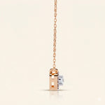 Load image into Gallery viewer, Side View Of Round Halo Necklace
