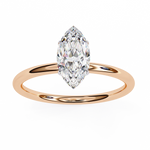 Load image into Gallery viewer, 1 Carat Marquise Moissanite Ring in Rose Gold