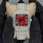 Load image into Gallery viewer, Red Dial Moissanite Watch 41 MM