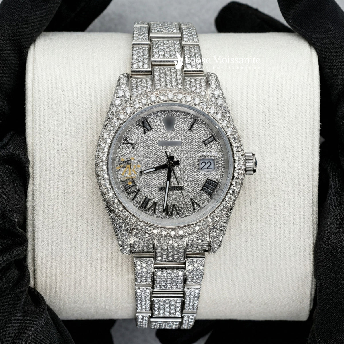 Romandialdatejustmoissanitewatchformen41mm