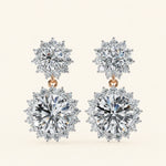 Load image into Gallery viewer, Floral Cluster Drop Earrings