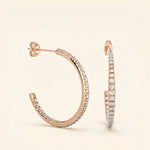 Load image into Gallery viewer, Boucles d'oreilles créoles pavées