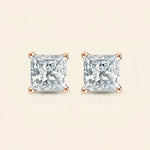 Load image into Gallery viewer, Princess Cut Stud Earrings