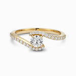 Load image into Gallery viewer, 1.20 Carat Round Shape Moissanite Engagement Ring In White Gold