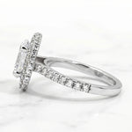 Load image into Gallery viewer, 2 Carat Moissanite Oval Halo Engagement Ring In Silver