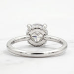 Load image into Gallery viewer, 1.50 Carat Moissanite Round Hidden Halo Engagement Ring