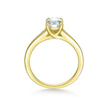 Load image into Gallery viewer, 1 Carat Oval Cut Split Shank Solitaire Moissanite Ring in White Gold