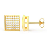 Load image into Gallery viewer, 0.50 Ct Round Cut Moissanite Square Stud Earrings For Unisex
