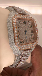 Load image into Gallery viewer, Side angle Stainless Steel Moissanite Watch