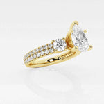 Load image into Gallery viewer, 2.50 Carat Pear Cut Three Stone Moissanite Ring in White Gold