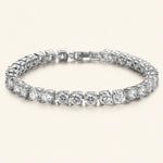 Load image into Gallery viewer, 3 Ct Round Cut Moissanite Hip Hop Bracelet in Sterling in Silver For Men's