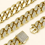 Load image into Gallery viewer, Pulsera Hip Hop de moissanita de corte redondo de 6 quilates con acabado helado en oro amarillo