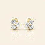 Load image into Gallery viewer, Three Stone Stud Earrings