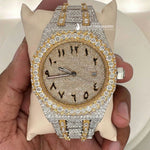 Load image into Gallery viewer, Front View Of Vvs-Moissanite-Diamond-Watch-Two-Tone