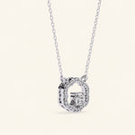 Load image into Gallery viewer, Side Angle View Of Round Cut Quatrefoil Necklace