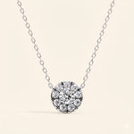Load image into Gallery viewer, Front View Of Prong Set Cluster Necklace