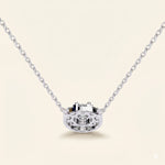 Load image into Gallery viewer, Side View Of Prong Set Cluster Necklace