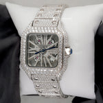 Load image into Gallery viewer, Side View Of Moissanite-Skeleton-Watch