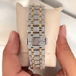 Load image into Gallery viewer, Back View Of Vvs-Moissanite-Diamond-Watch-Two-Tone