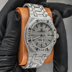 Load image into Gallery viewer, Side View Of mens-vvs-moissanite-ap-watch