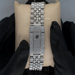 Load image into Gallery viewer, Back View Of Datejust Full Iced Out Moissanite Watch