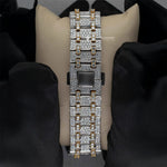 Load image into Gallery viewer, Back View Of AP Moissanite Hip Hop Watch | 41 MM | Yellow Gold Tone