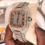 Load image into Gallery viewer, Side View Of Stainless Steel Moissanite Watch