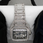 Load image into Gallery viewer, Close Up View Of Moissanite-Skeleton-Watch