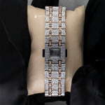 Load image into Gallery viewer, Back View Of AP Royal Oak Moissanite Watch | 41 Mm | Rose Gold Tone