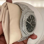 Load image into Gallery viewer, Side View Of Bust-Down-Ap-Moissanite-Watch