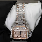 Load image into Gallery viewer, Close Up View Of Arabic Dial Moissanite Watch For Women | 36 MM