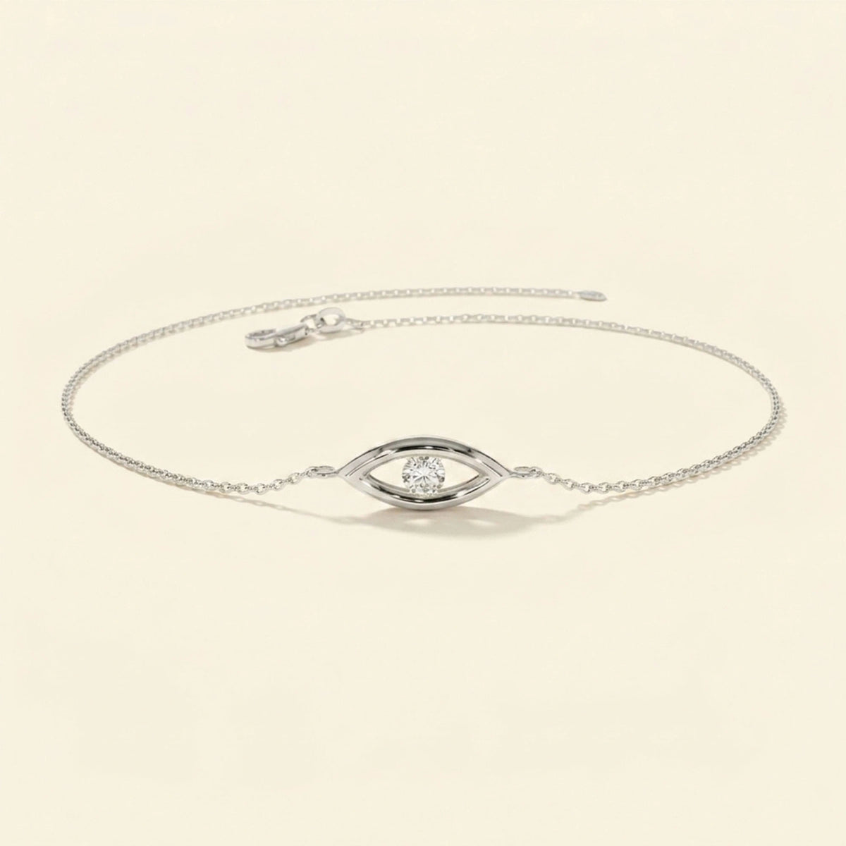 Front view of evil eye bracelet