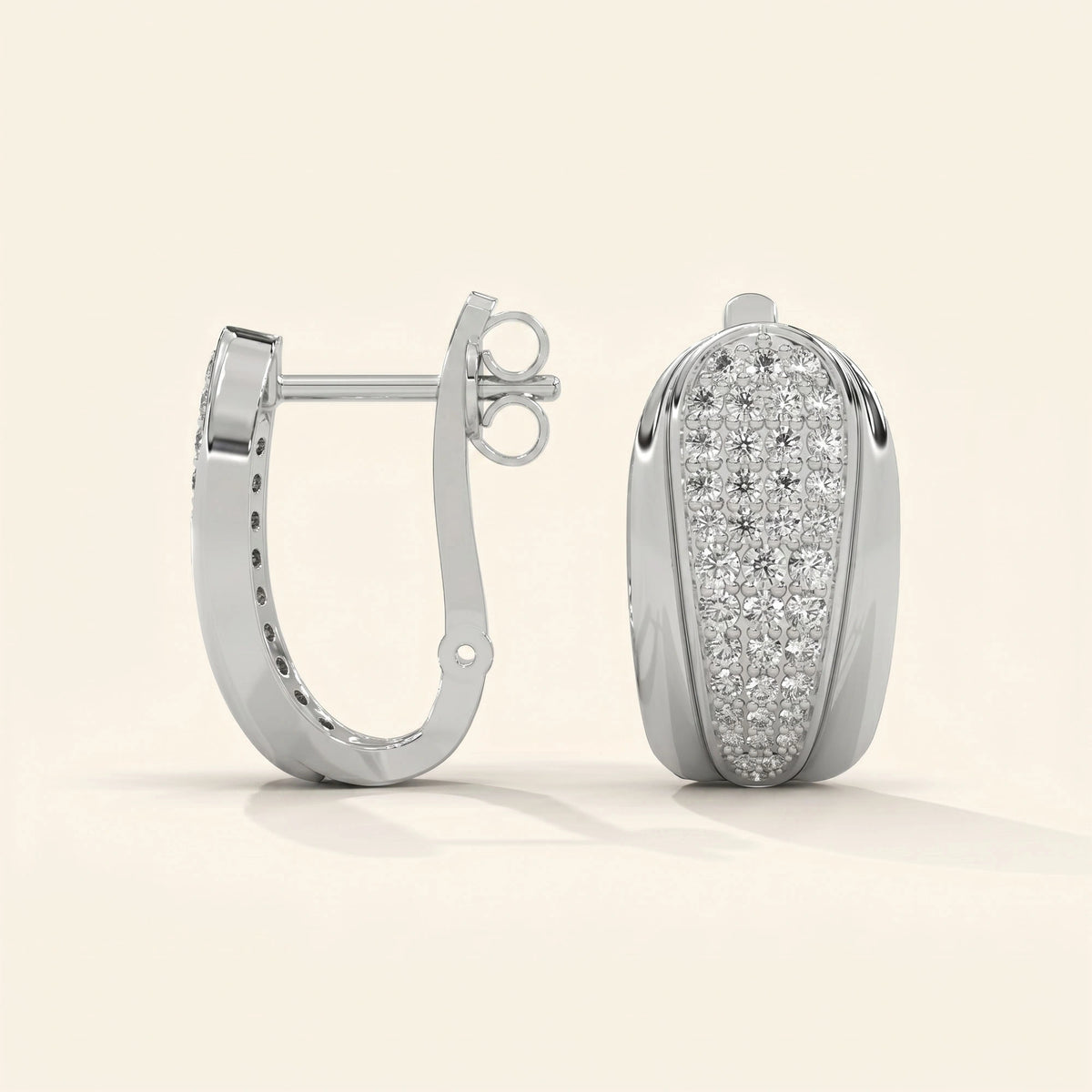 Boucles d'oreilles créoles pavées