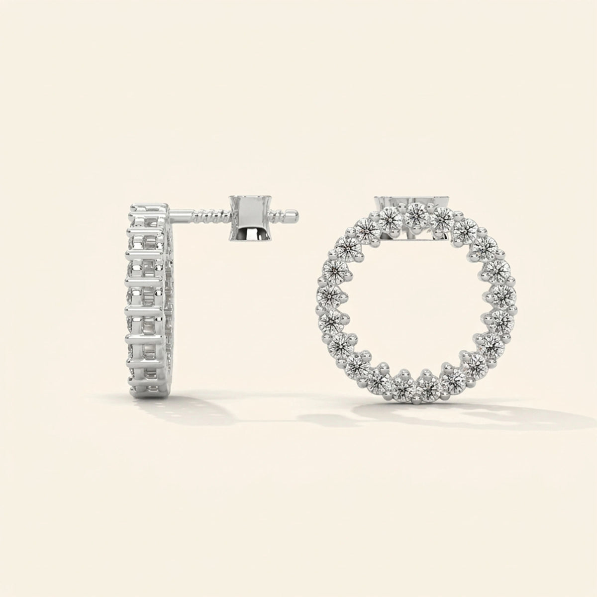 Clous d'oreilles ronds avec halo