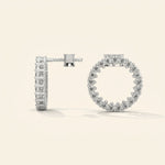 Load image into Gallery viewer, Clous d'oreilles ronds avec halo