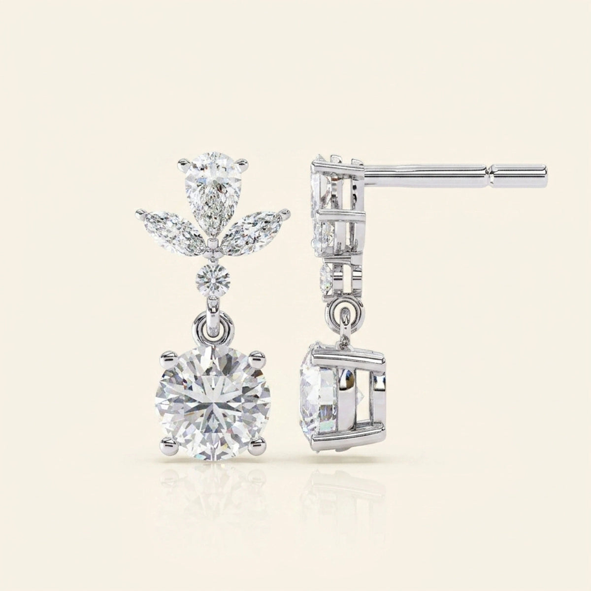 Boucles d'oreilles pendantes rondes