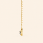Load image into Gallery viewer, Side View Of Heart Cut Necklace In Pave Prong Setting